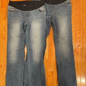 Two pairs of Liz Lange maternity jeans - boot-cut size 4